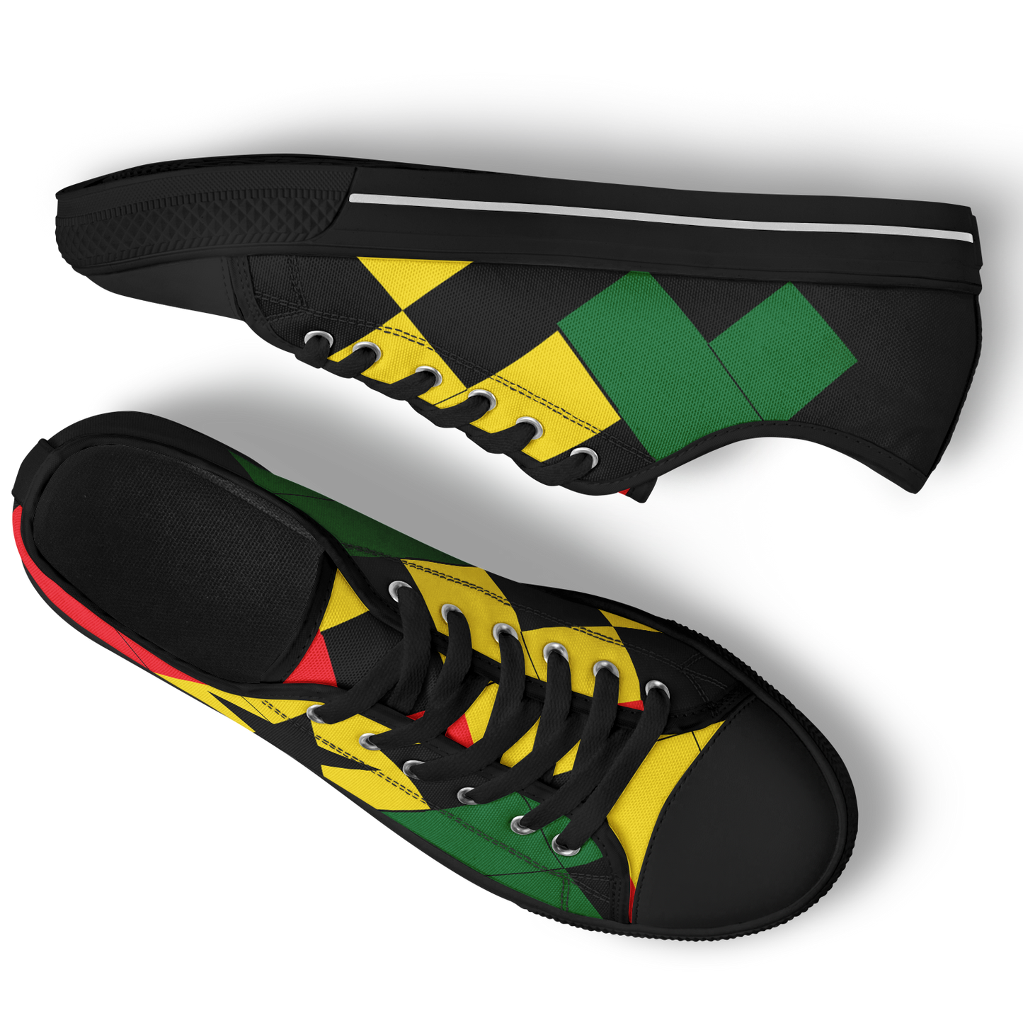 Men's Red Yellow Green and Black Stars Urban Peak Low Shoes