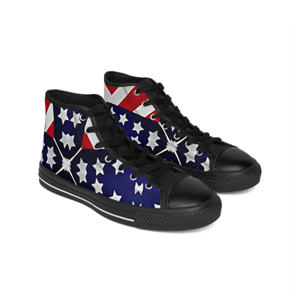 Men's Patriotic Star Flag High Top Sneakers