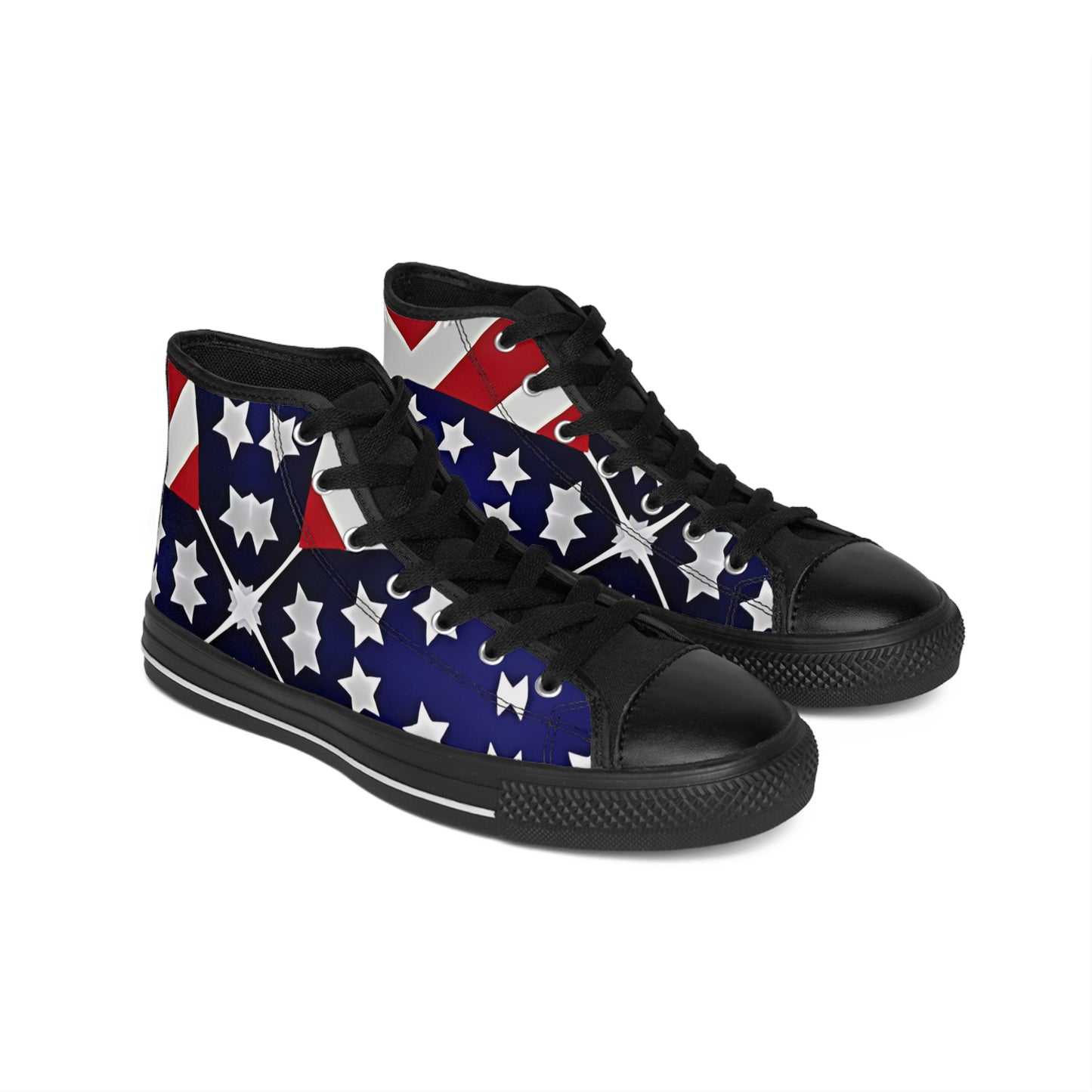 Women's Patriotic Star Flag High Top Sneakers