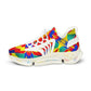 Men's Bold Rainbow Kente-Inspired Geometric Pattern All Over Print Mesh Sneakers