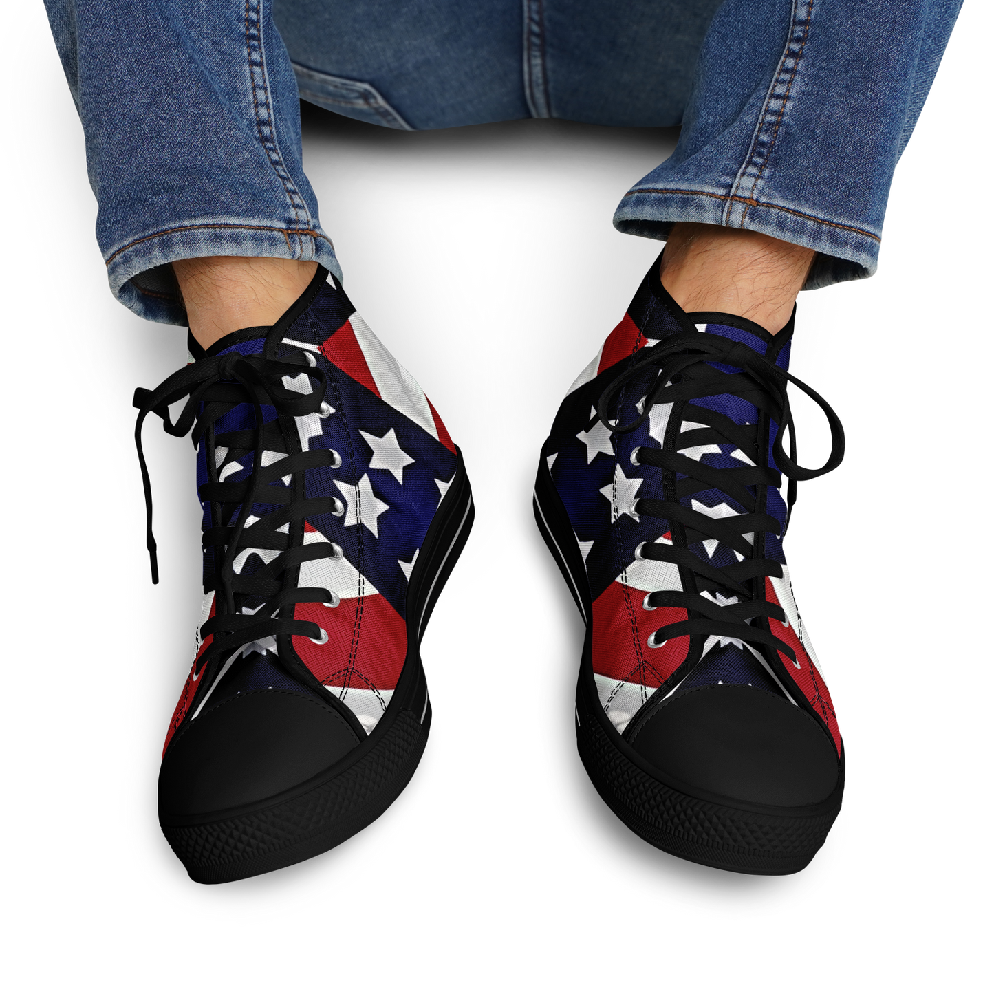 Men's Patriotic Star Flag Urban Peak High Top Shoes