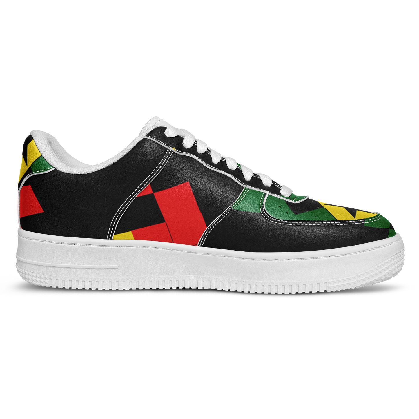 Women's Red Yellow Green and Black Stars Core Low Shoes