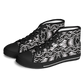 Men’s Black Intricate Silver Chain Tattoo Pattern High Urban Peak High Top Shoes
