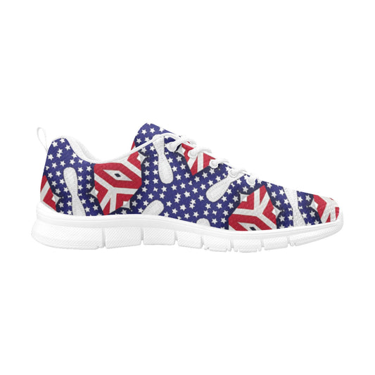 Men's Patriotic Stars & Stripes All Over Print Breathable Running Shoes