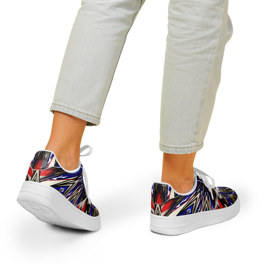 Women's Starburst Patriotic Colors Pattern All-Over-Print Core Low Shoes