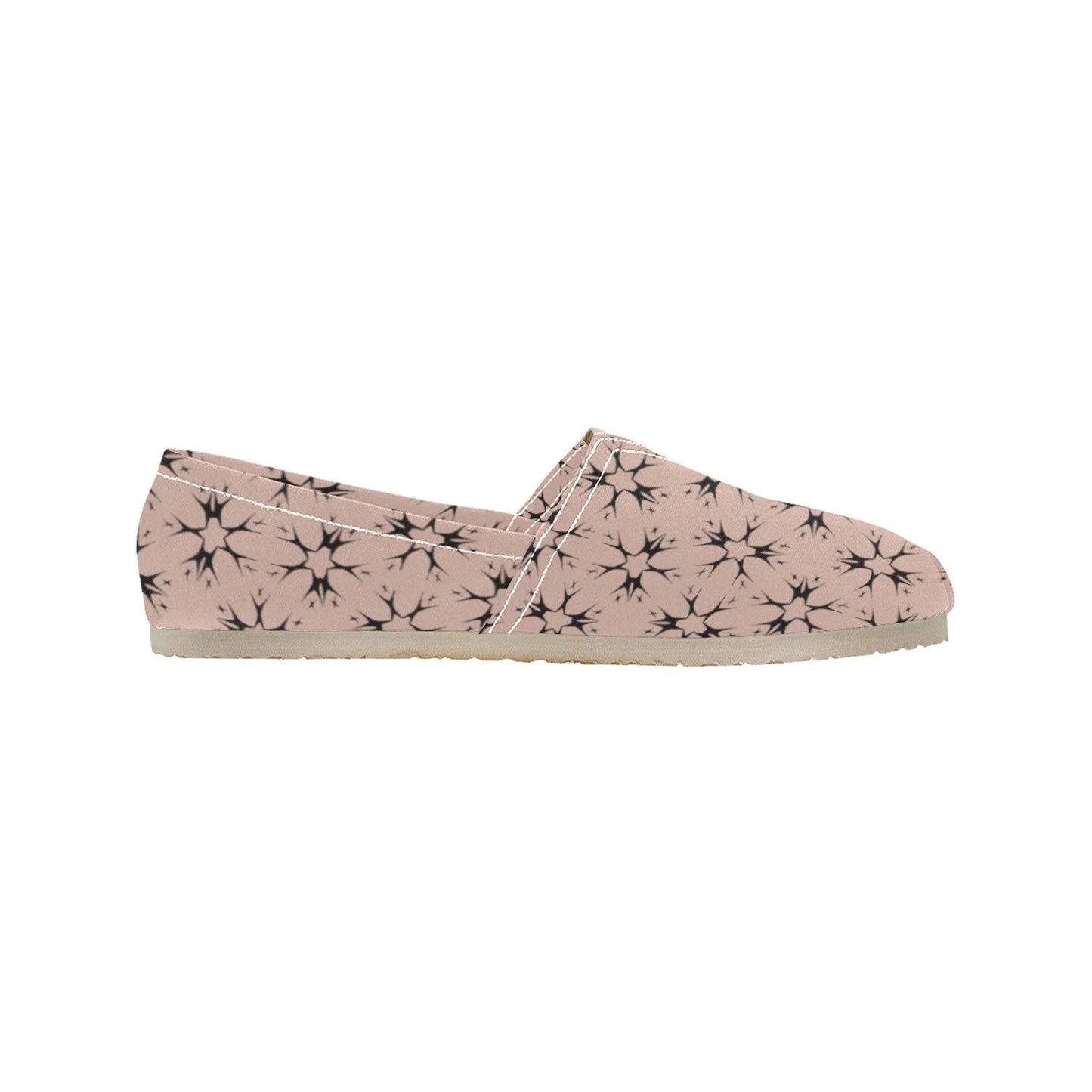 Women's Blush Pink Kaleidoscope Pattern Classic Canvas Slip-On