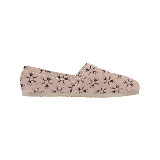Women's Blush Pink Kaleidoscope Pattern Classic Canvas Slip-On