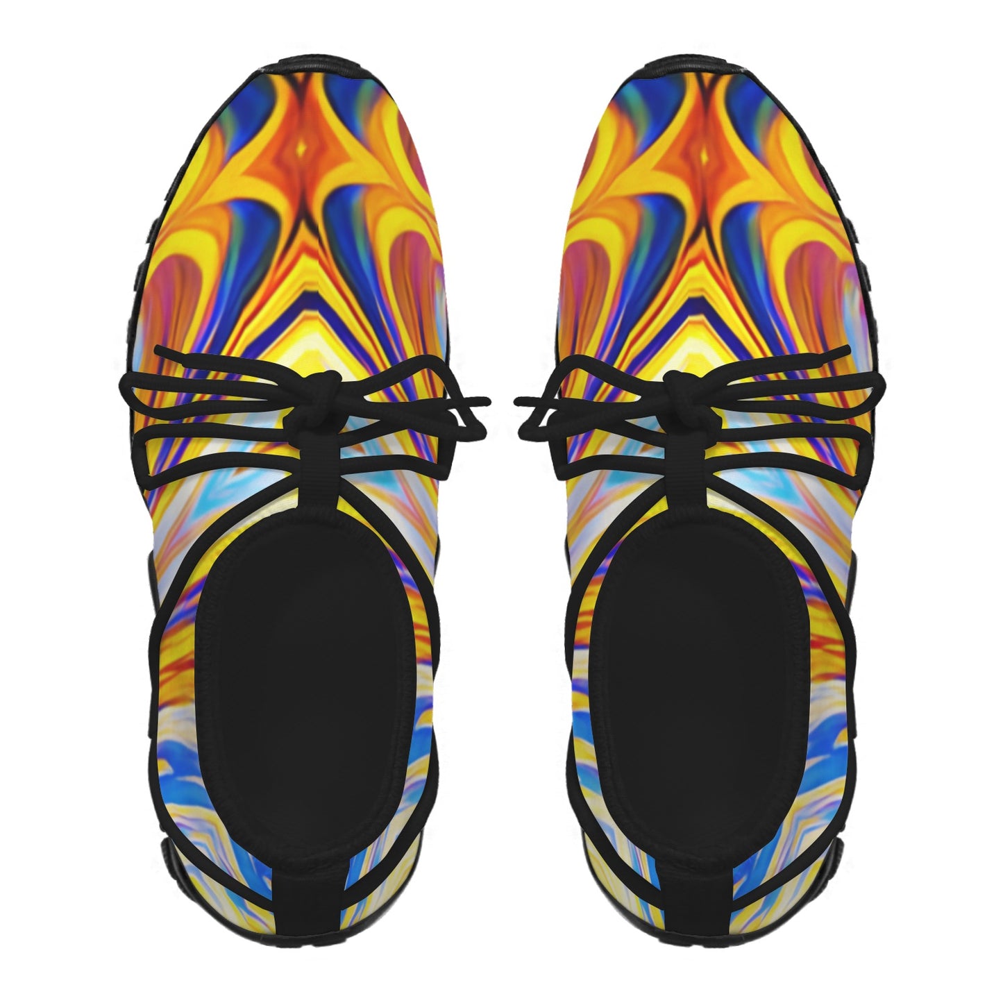 Men's Abstract Sunburst Pattern All Over print Outdoor Training Shoes