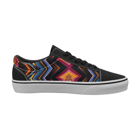 Women's Bold Geometric Pattern All-Over Print Low Top Skateboarding Shoes