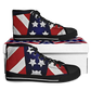 Women's Patriotic Star Flag Polo Shirt Urban Peak High Top Shoes