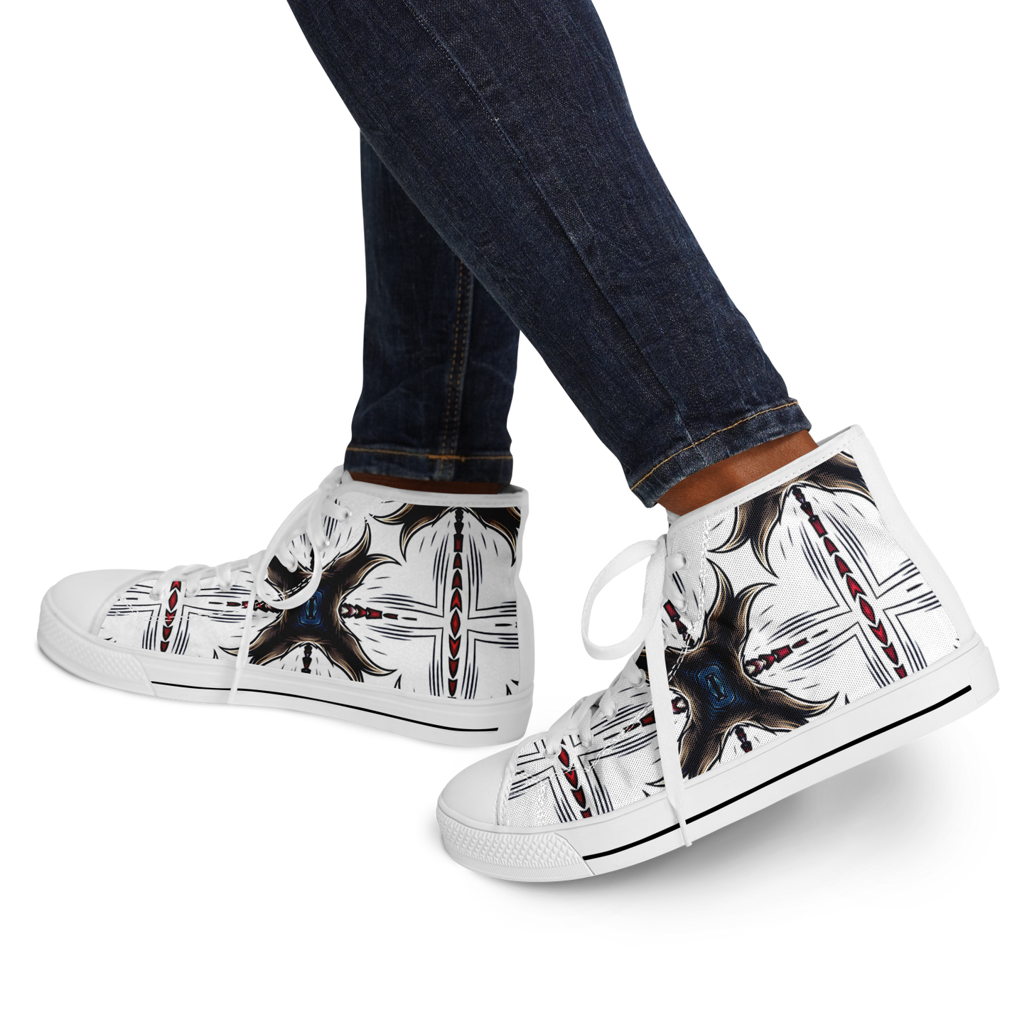 Women's Abstract Symmetry Pattern Urban Peak High Top Shoes