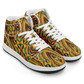 Men's Bold African Kente Inspired Pattern All-Over Print Motion High Top Shoes