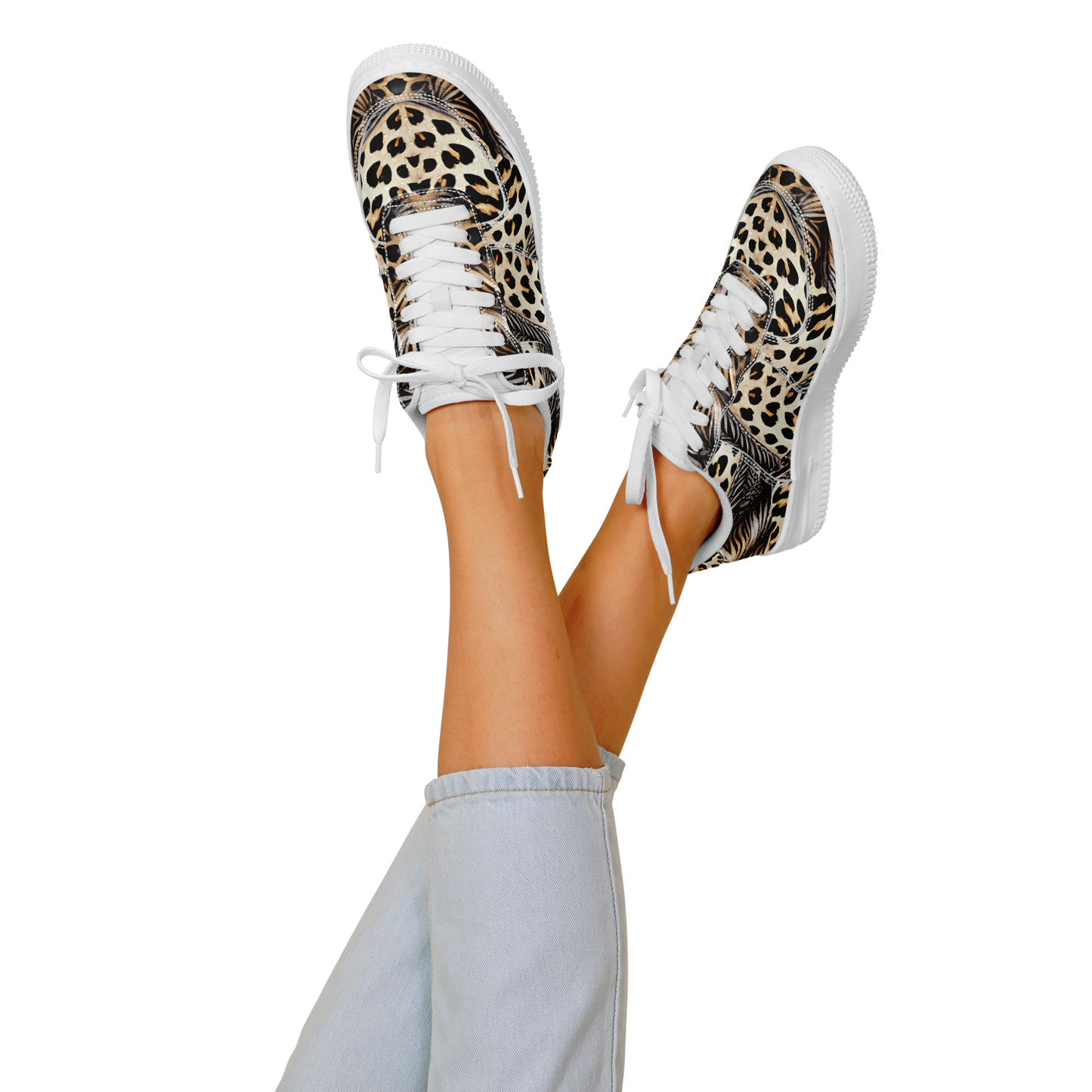 Women's Kaleidoscope Leopard Pattern All-Over Print Core Low Shoes