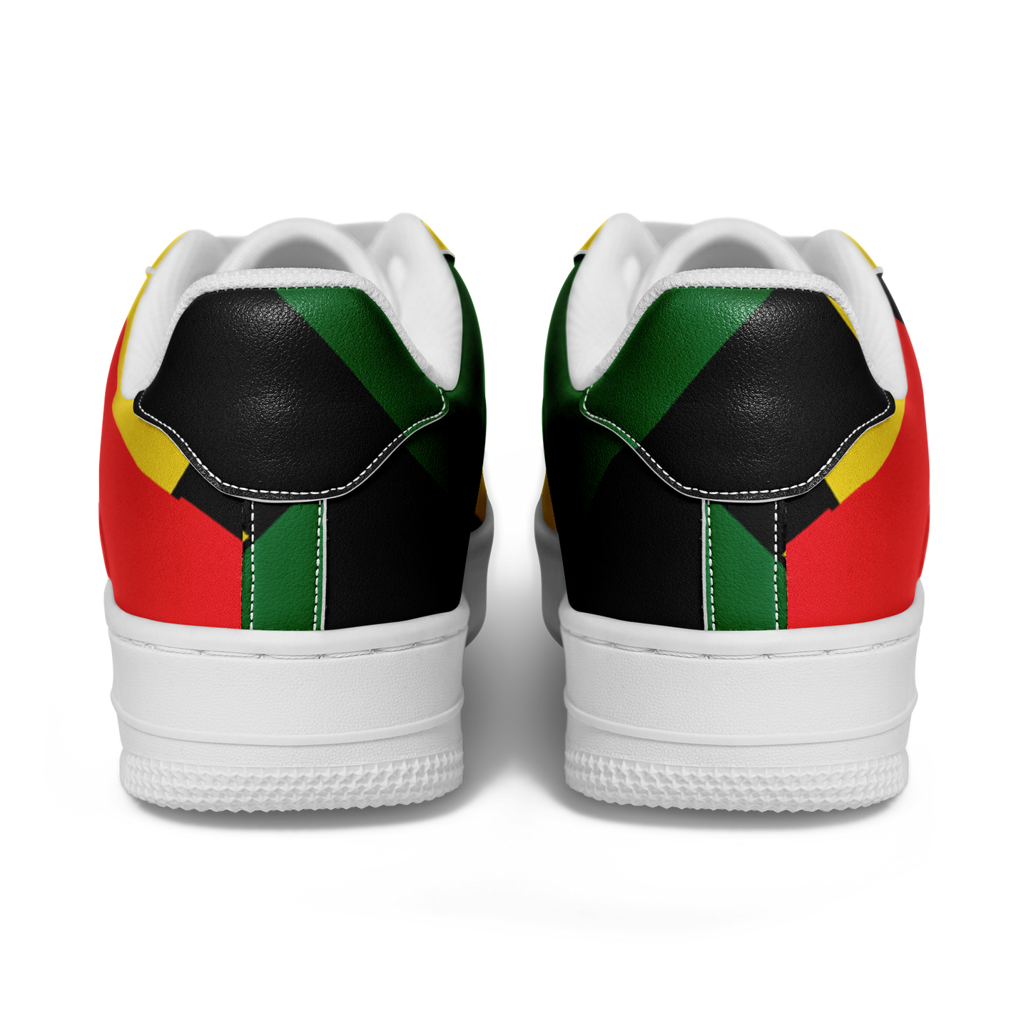 Women's Red Yellow Green and Black Stars Pattern All Over Print Urban Peak High Top Shoes