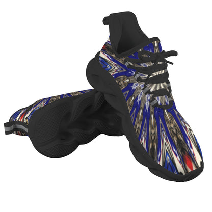Men's Starburst Patriotic Colors Pattern All-Over-Print Twisted Sole Sneakers
