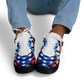 Men's Red White Blue Geometric Pattern All-Over Print Core Low Shoes
