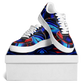 Men's Blue & Red Kaleidoscope Pattern All Over Print Core Low Shoes