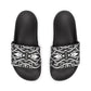 Women's Black Chain Link Slide for Casual, Beach & Pool Removable-Strap Sandals