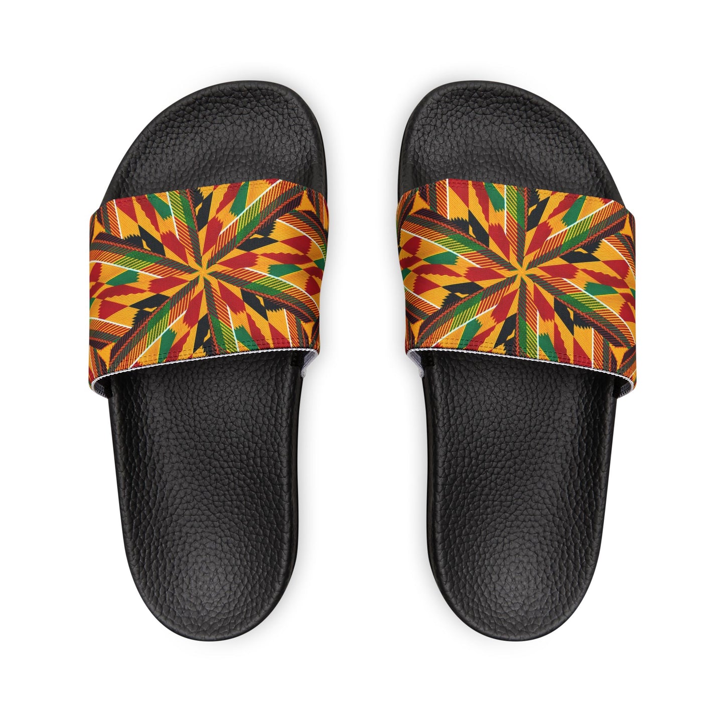 Women's Kente Pattern Removable Strap Casual Beach Slides