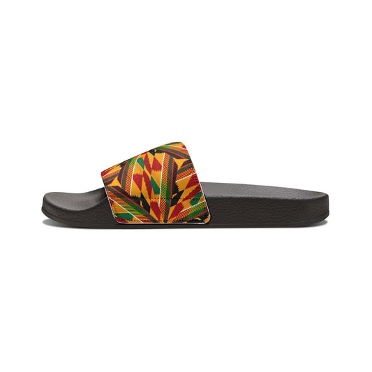 Men's Kente Pattern Removable Strap Casual Beach Slides