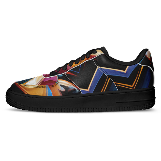 Women's Bold Geometric Pattern All-Over Print Core Low Shoes