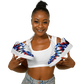 Women's Red White Blue Geometric Pattern All-Over Print Core Low Shoes