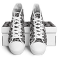 Men’s Black Intricate Silver Chain Tattoo Pattern High Urban Peak High Top Shoes