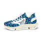 Men's Blue Geometric Kaleidoscope Mesh Sneakers