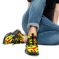 Men's Red Yellow Green Black Stars Athletic Mesh Sneakers