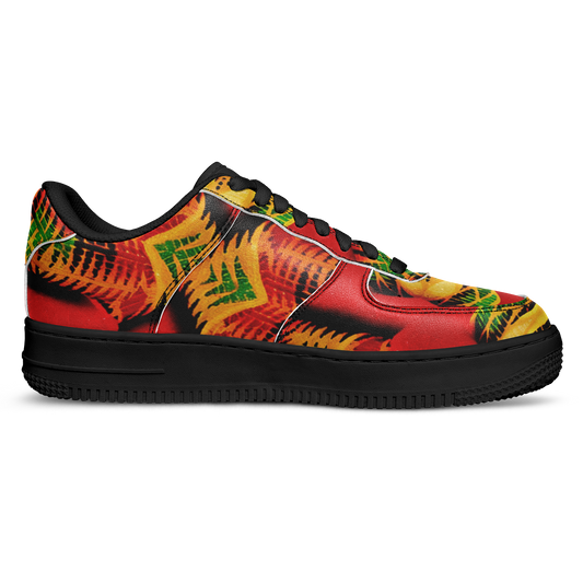 Men's Red Bold Tribal All-Over Print Core Low Shoes