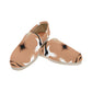Women's Retro Brown Floral Wave Design Classic Canvas Slip-On
