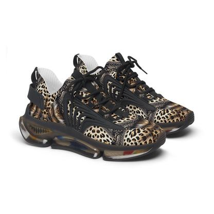 Women's Leopard Pattern All Over Print Mesh Fashion Sneakers