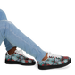Men's Red & Teal Aztec Geo Pattern All-Over Print Core Low Shoes