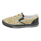 Women's Retro Geometric Tile Pattern All Over Print Unusual Slip-on Canvas Shoes