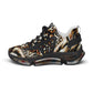 Women's Luxe Leopard Scroll Pattern All Over Print Mesh Sneakers