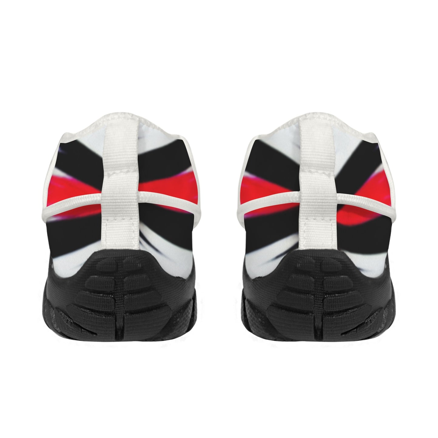 Men's Abstract Red, White & Black Pattern All-Over Print Outdoor Training Shoes