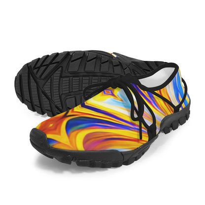 Women's Abstract Sunburst Pattern All Over print Outdoor Training Shoes