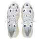 Men's White Blue & Red Patterned Mesh Sneakers