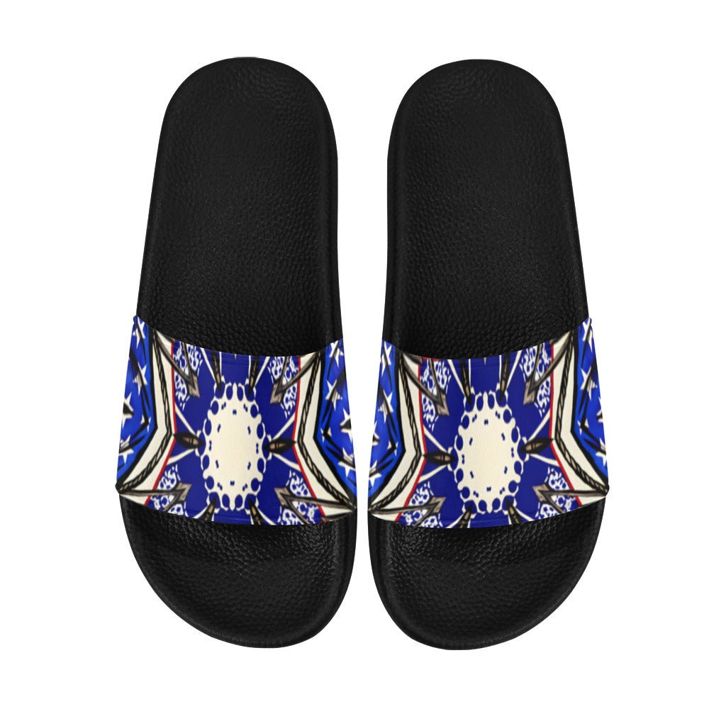 Men's Kaleidoscope Star Pattern All-Over Print Men's Slide Sandals