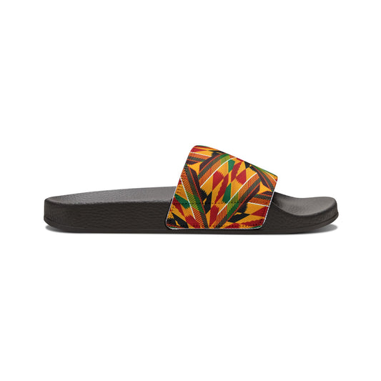 Women's Kente Pattern Removable Strap Casual Beach Slides