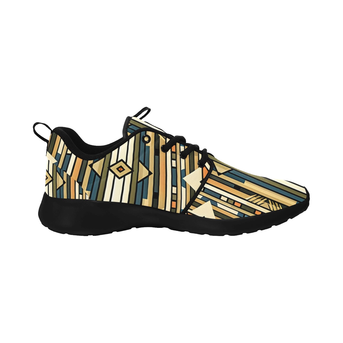 Men's Retro Geometric Tribal Pattern All-Over Print Pull Loop Sneakers