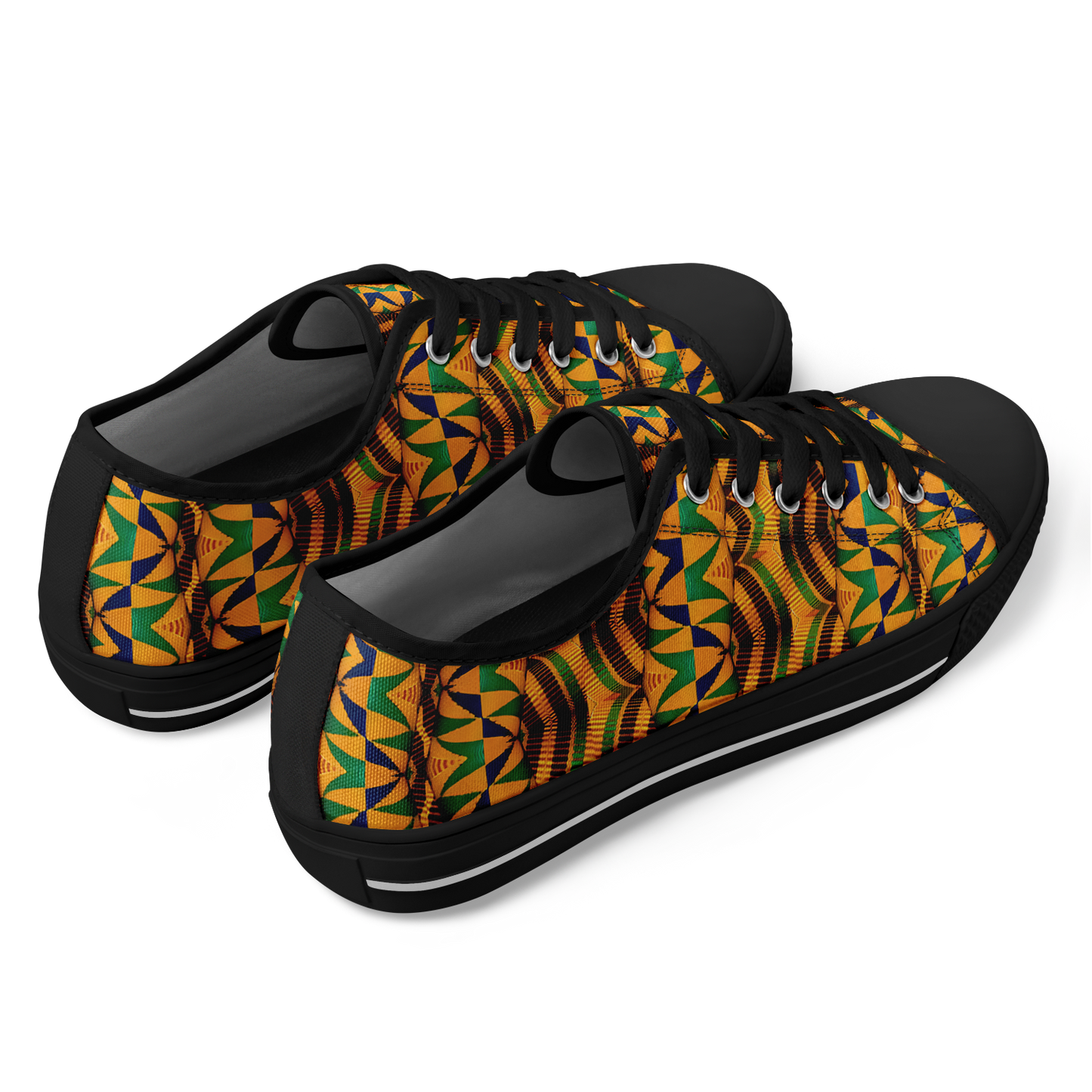 Women's African Kente Geometric Pattern All-Over Print Urban Peak Low Shoes