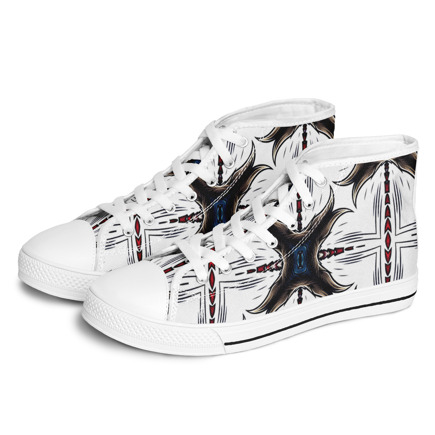 Women's Abstract Symmetry Pattern Urban Peak High Top Shoes