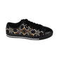 Men's  Black Geometric Pattern Pattern Low-Tops Sneakers