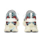 Women's Red & Teal Aztec Geo Pattern All Over Print Mesh Sneakers