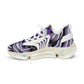 Men's Purple Swirl Mesh Sneakers with White Sole