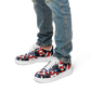 Men's Red White Blue Geometric Pattern All-Over Print Core Low Shoes
