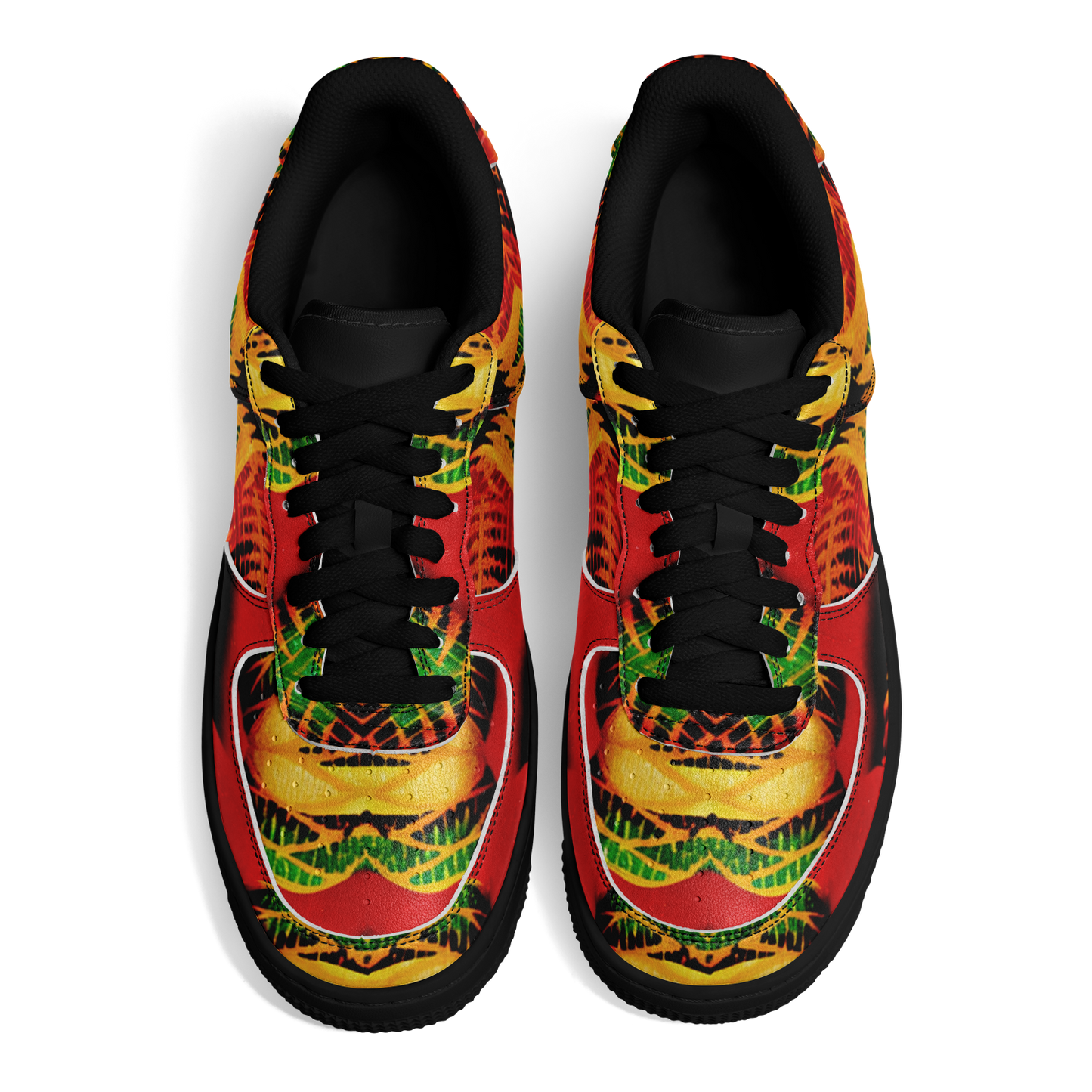 Men's Red Bold Tribal All-Over Print Core Low Shoes