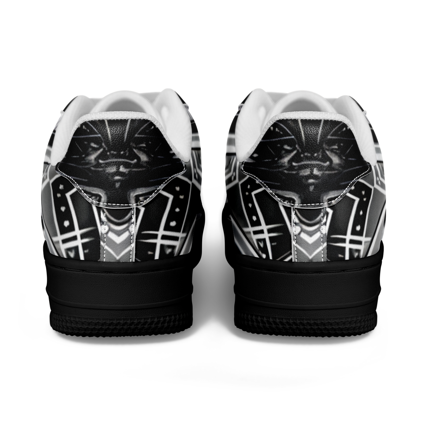 Women' Monochrome Gothic Kaleidoscope Pattern All Over Print Core Low Shoes