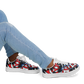Men's Red White Blue Geometric Pattern All-Over Print Core Low Shoes